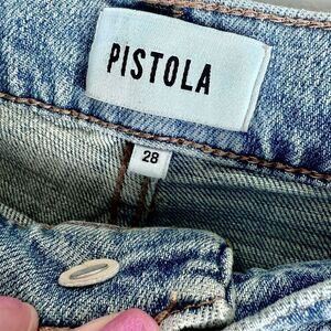 New Pistola Distressed Size 28 Denim Shorts medium wash sold for out NWOT